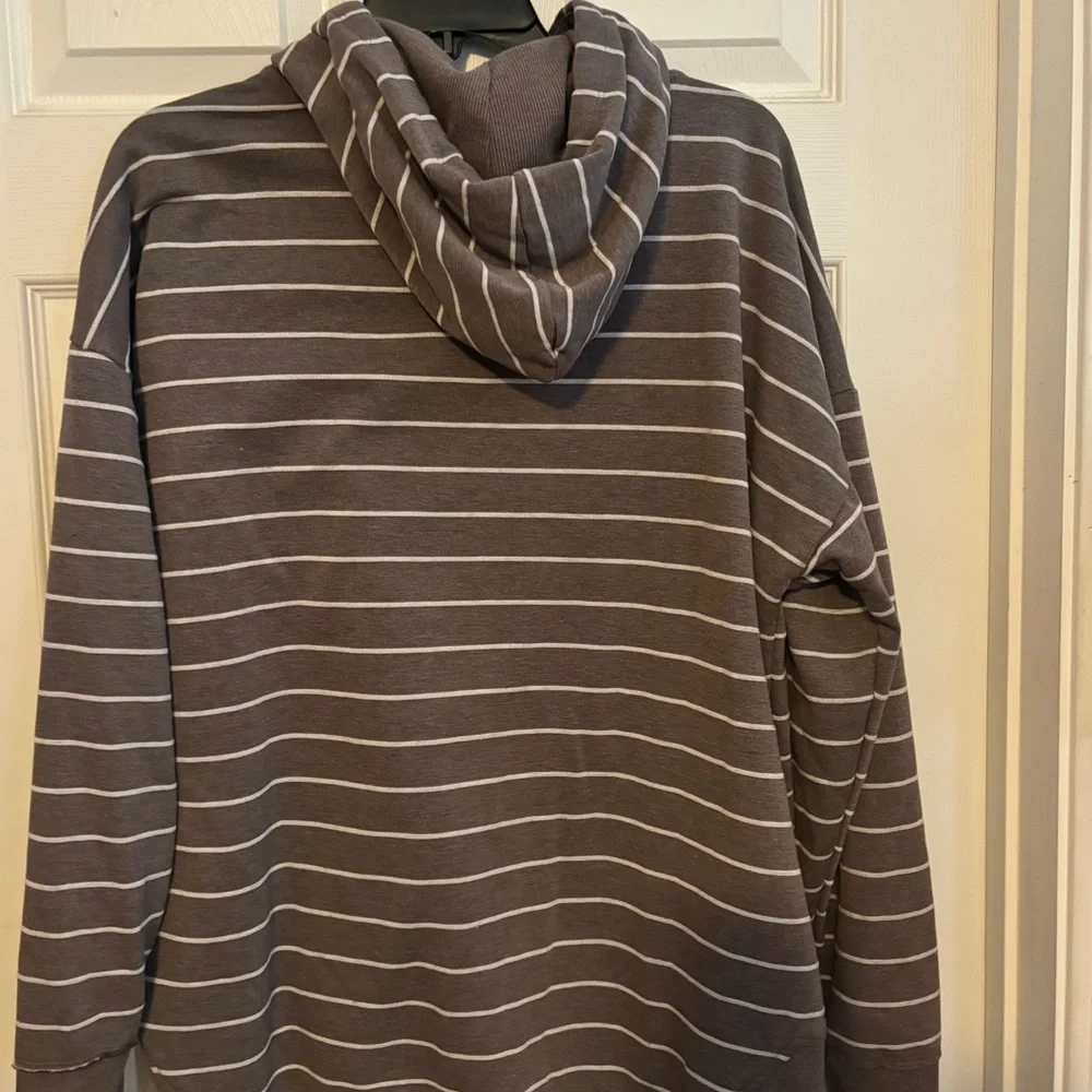 Maurices Cowl Neck Striped Hoodie - Picture 2 of 2